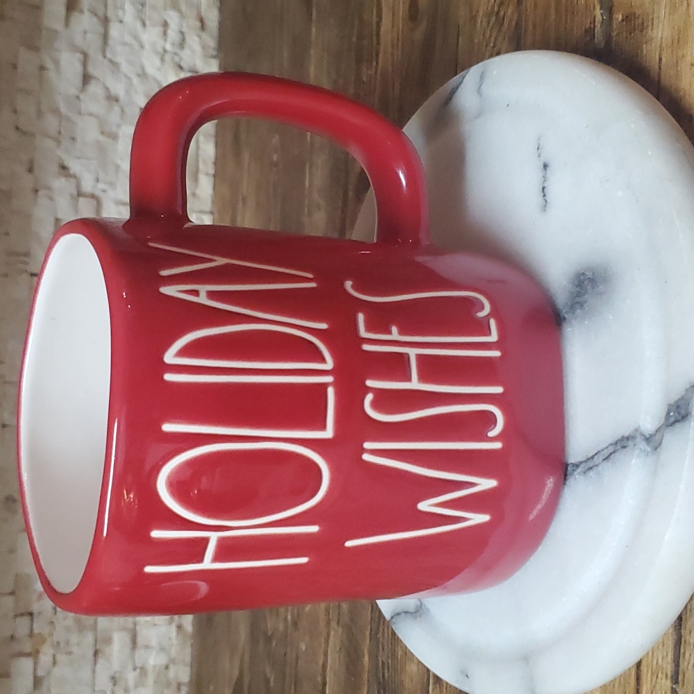 "HOLIDAY WISHES" Rae Dunn Mug